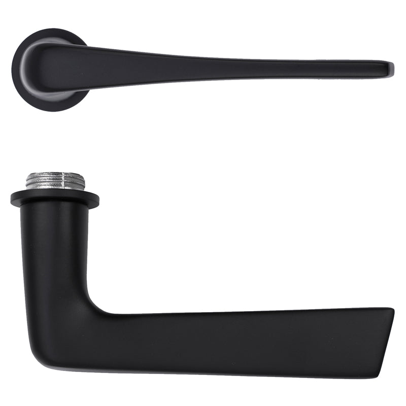 ROSSO TECNICA MINI COMO LEVER HANDLE 135x65x32 BLK by ZOO HARDWARE LTD