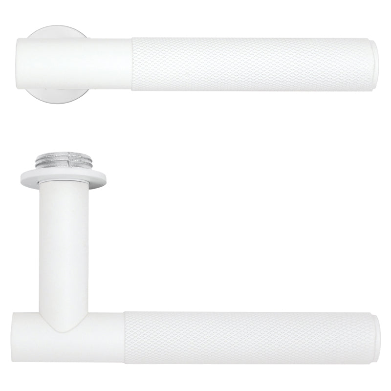 ROSSO TECNICA MINI ORTA LEVER HANDLE 135x69x32 WHI by ZOO HARDWARE LTD