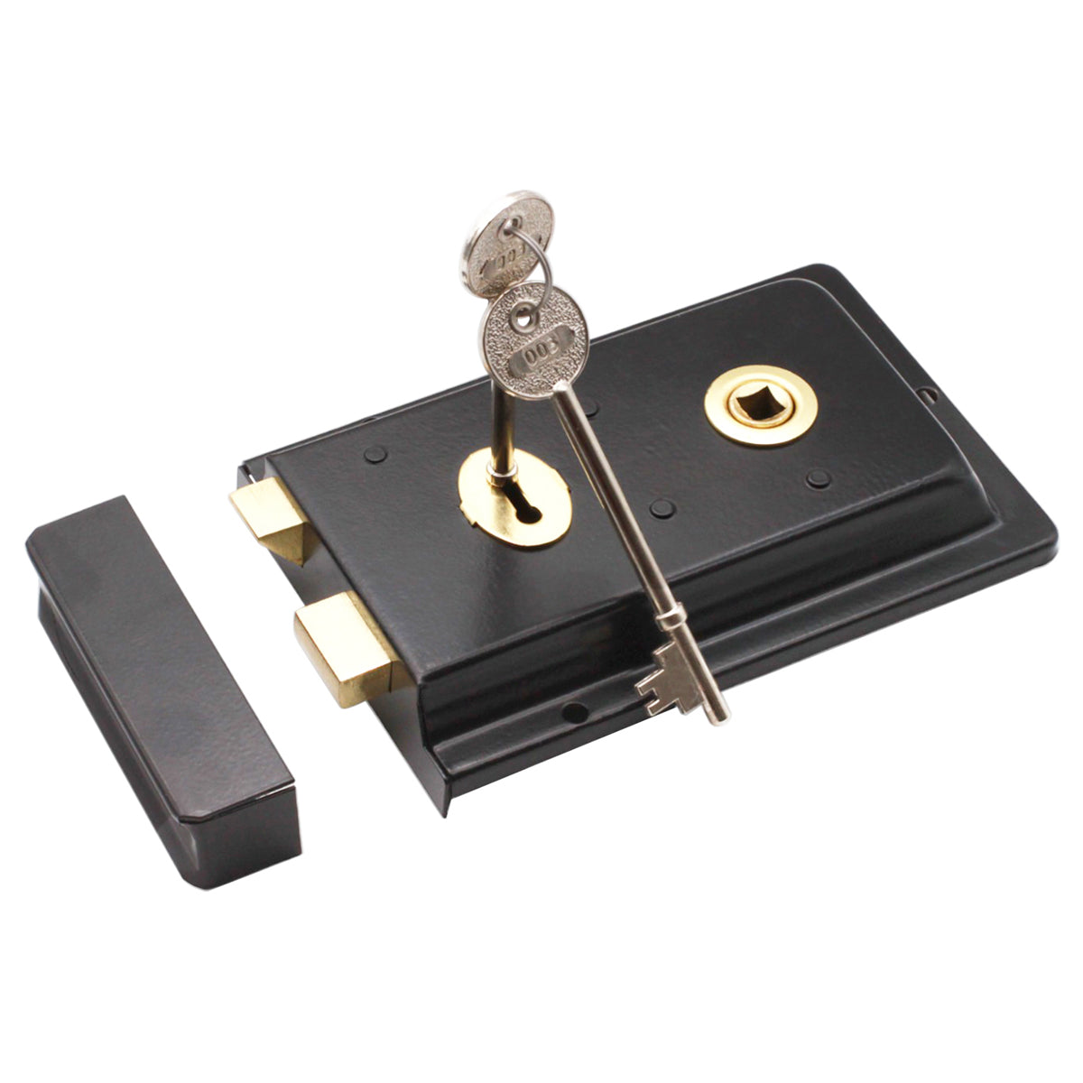 IRON RIM LOCK FLUTED EXB 22x110x150 BLK by Spira Brass