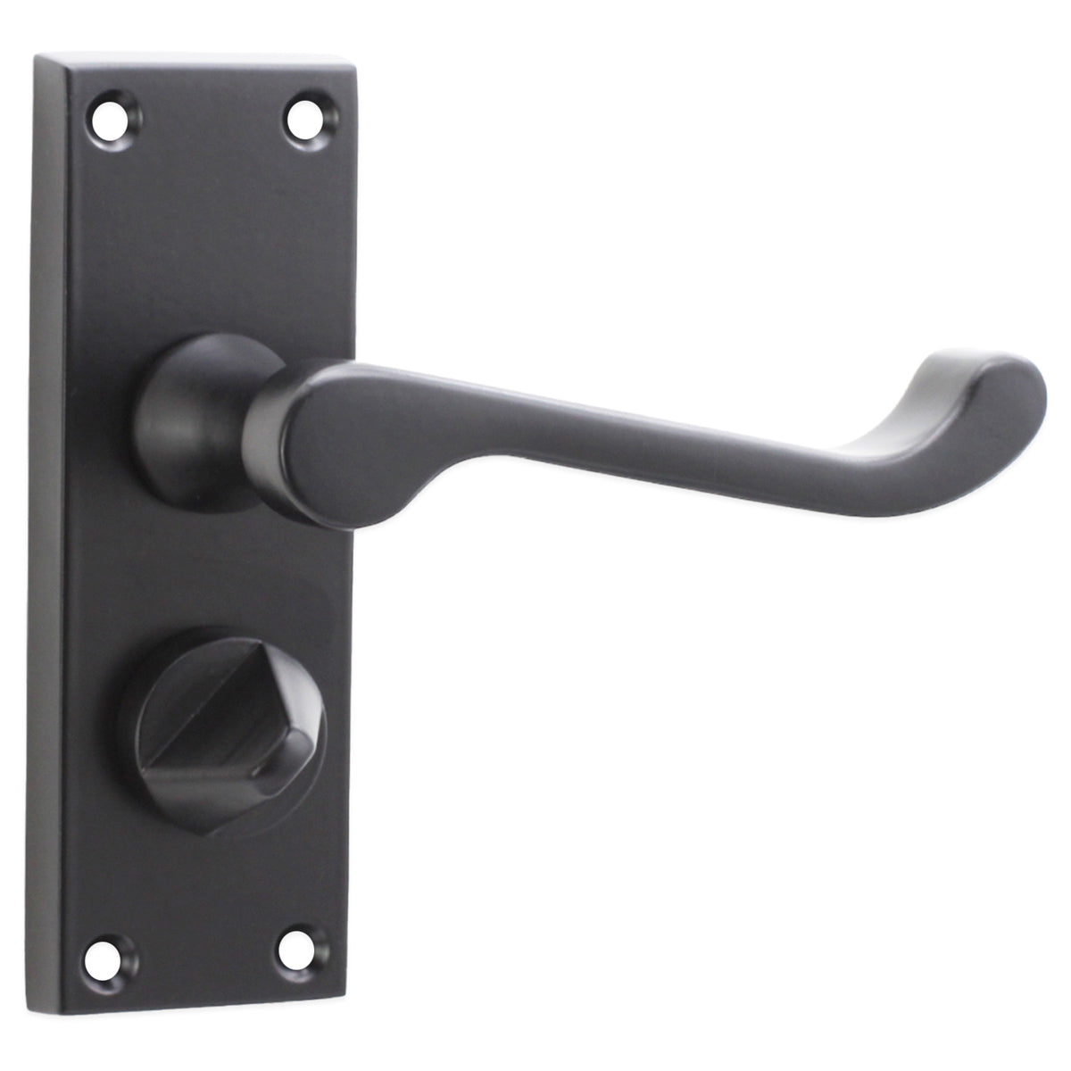 VICTORIAN SCROLL PRIVACY LEVER HANDLE 115x55x100 MBK by Spira Brass