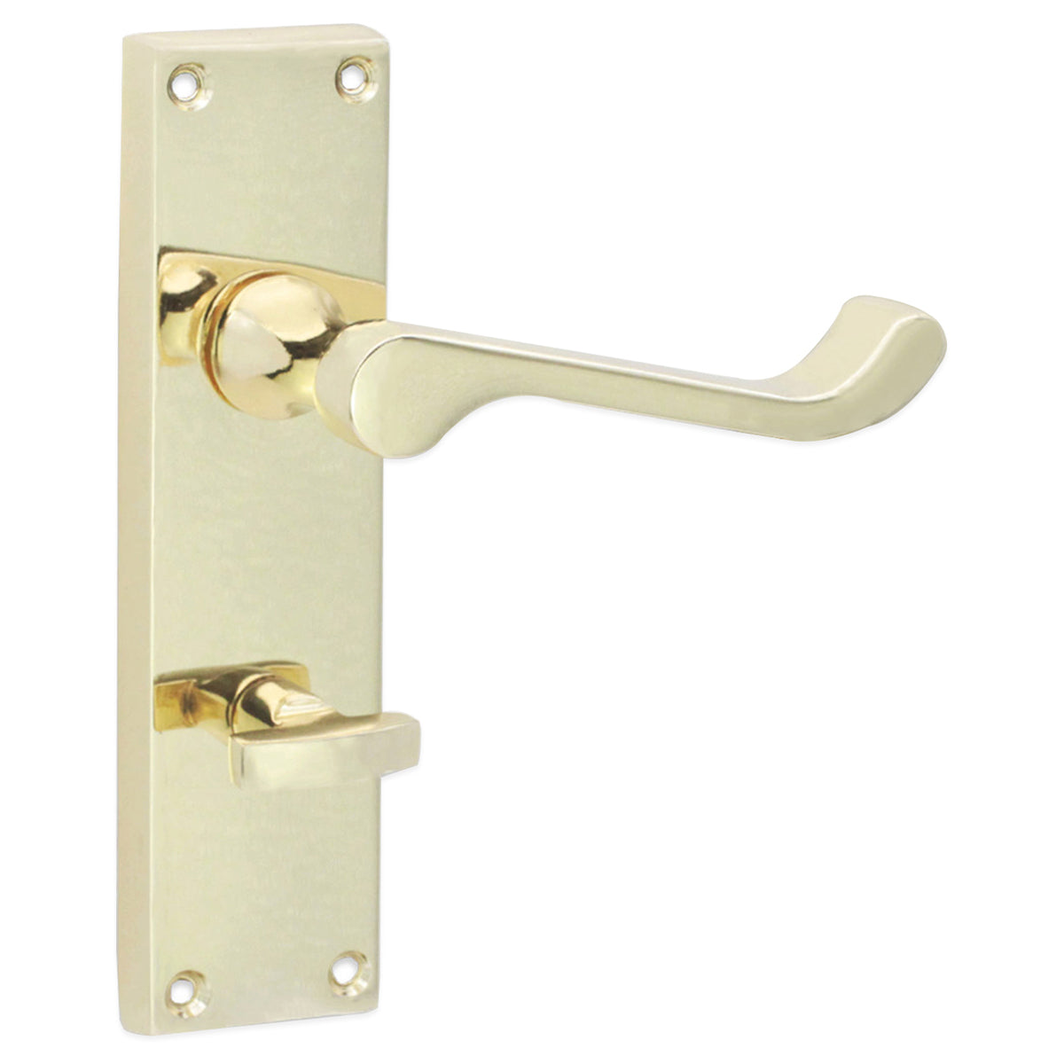 VICTORIAN SCROLL BATHROOM LEVER HANDLE 155x55x100 PBR by Spira Brass