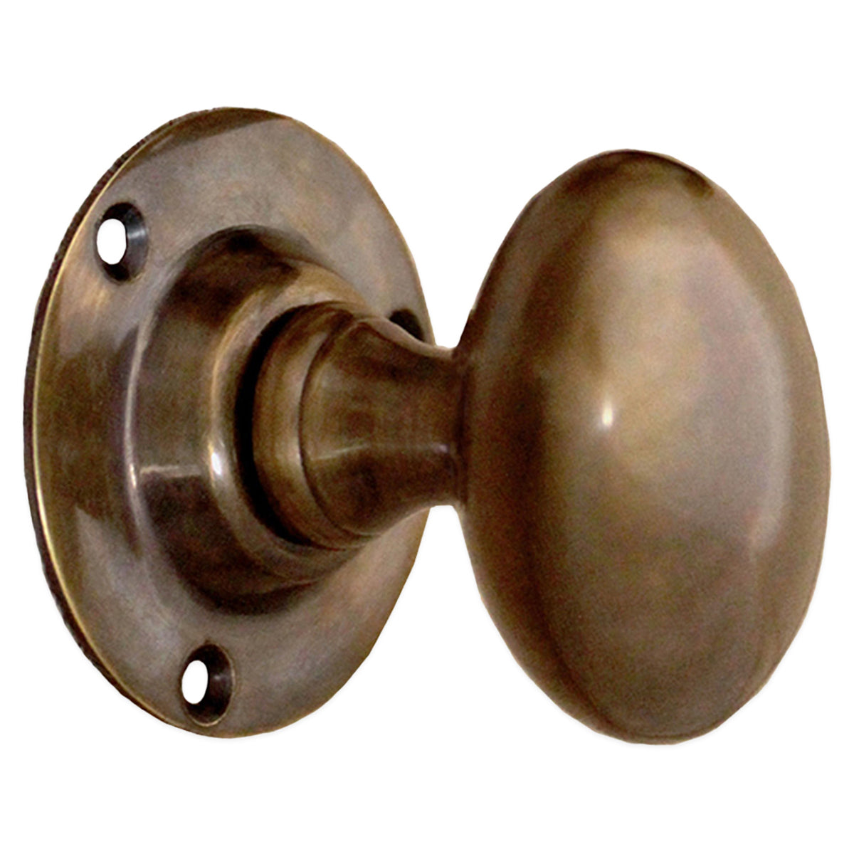 OVAL MORTICE DOOR KNOB ANTIQUE 61x66x60 ANT by Spira Brass