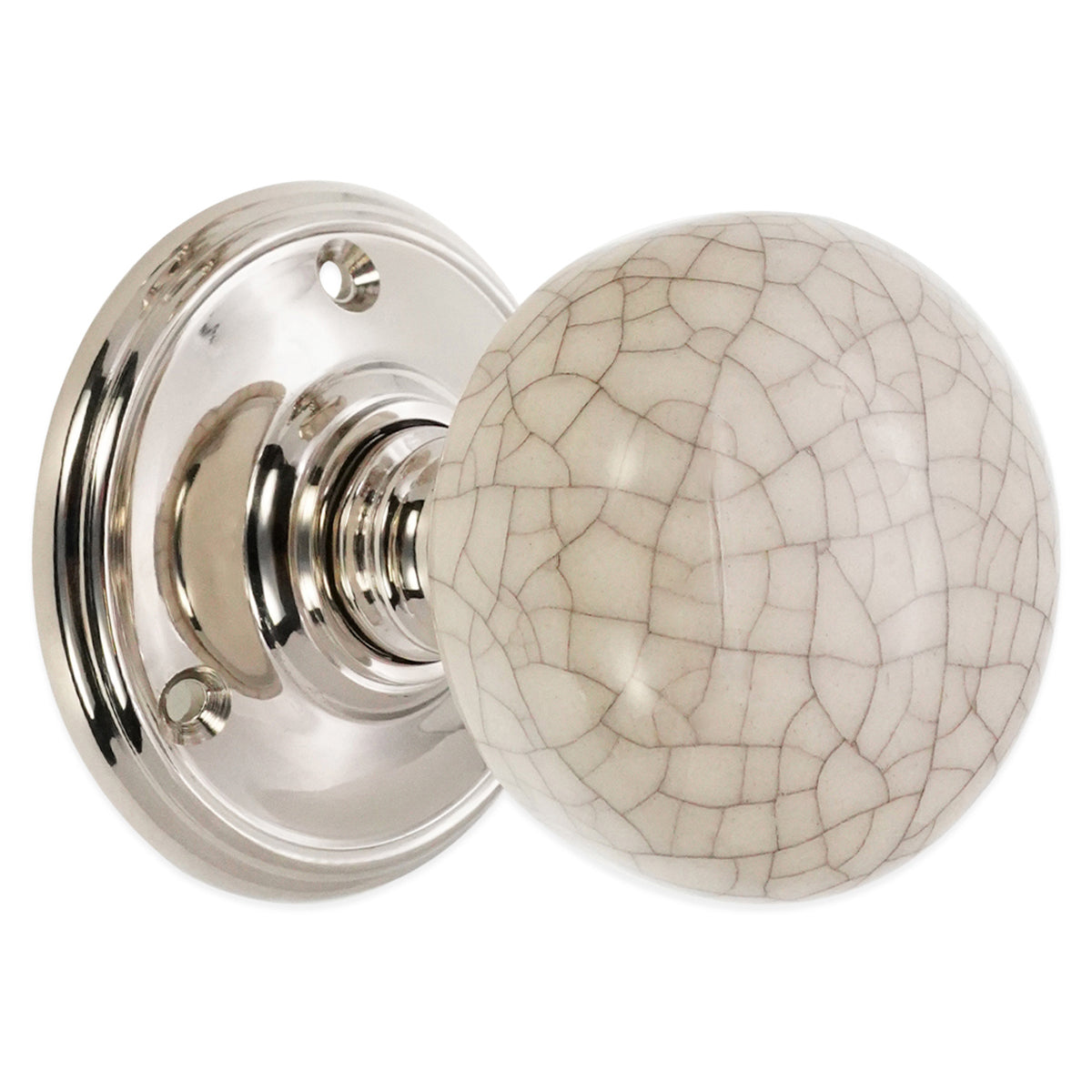 CRACKLED PORCELAIN MORTICE DOOR KNOB 70x80x60 PNP by Spira Brass