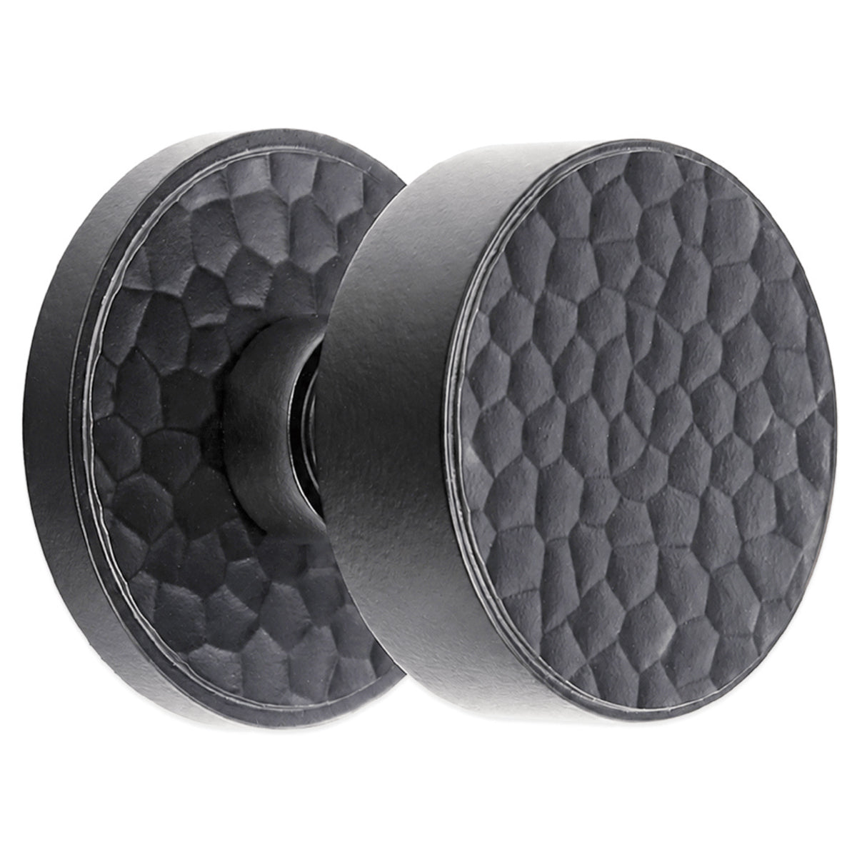 HAMMERED KNURLMOND MORTICE DOOR KNOB 57x60x60 MBK by Spira Brass