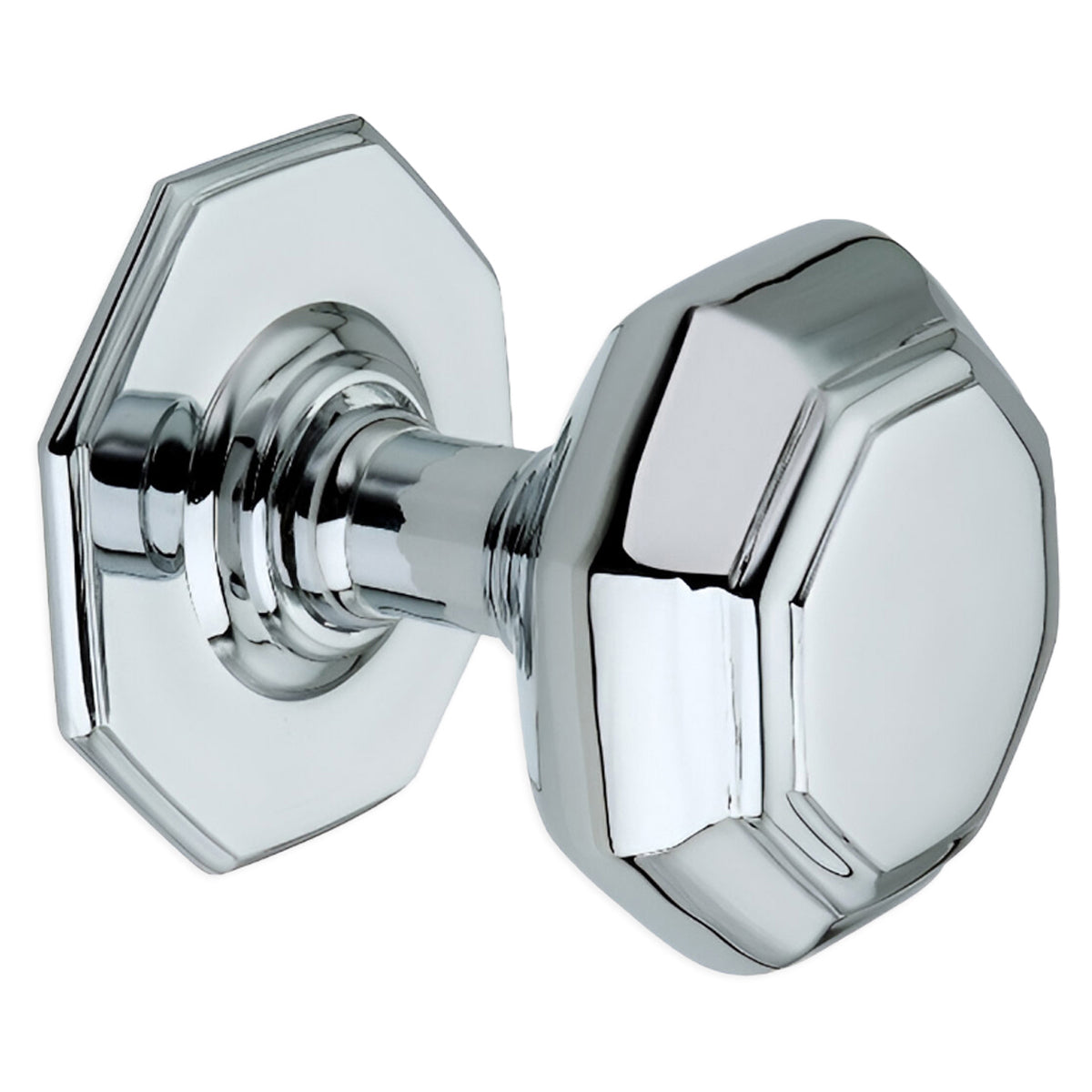 OCTAGONAL CENTRE DOOR KNOB 82x90x80 PCP by Spira Brass