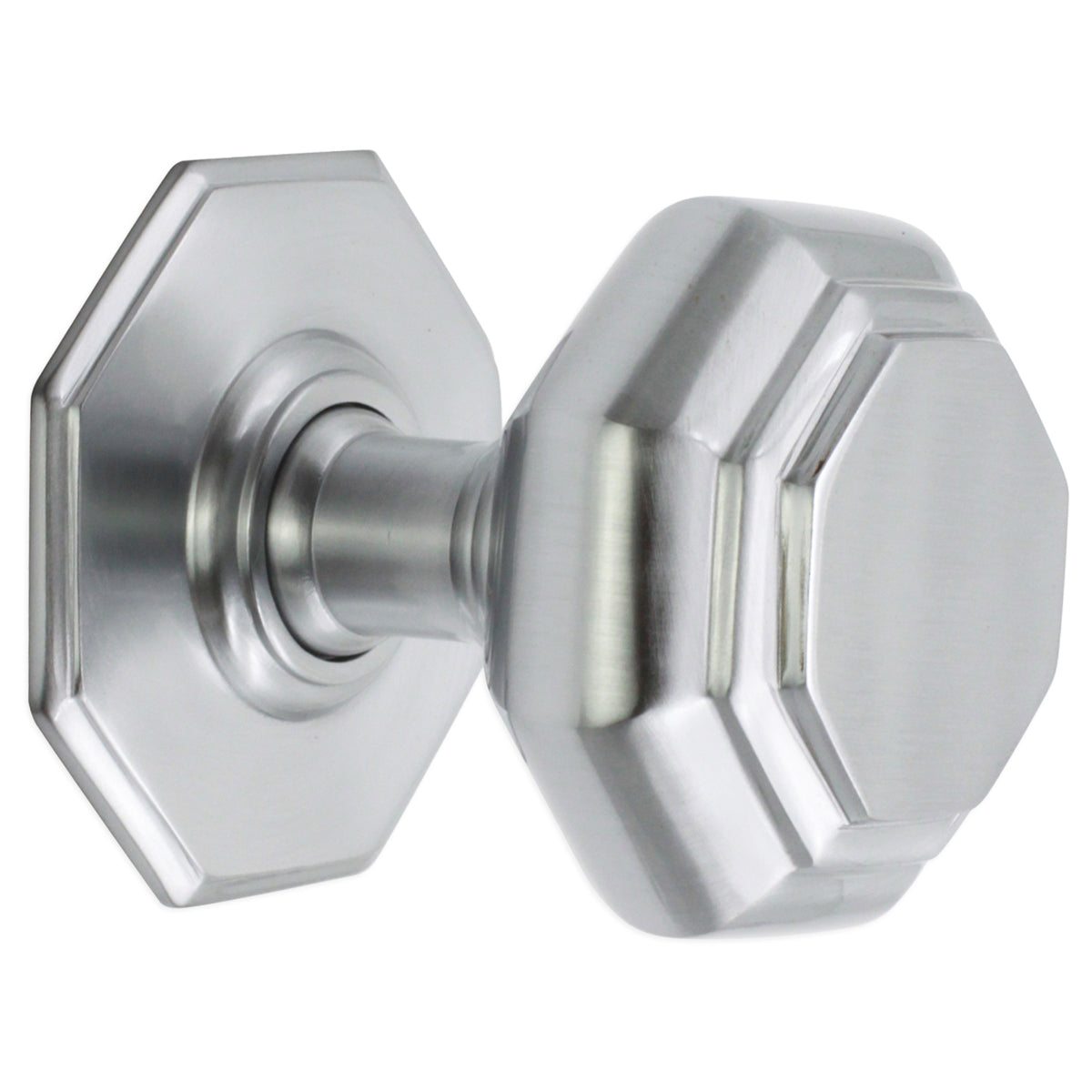 OCTAGONAL CENTRE DOOR KNOB 82x90x80 SCP by Spira Brass