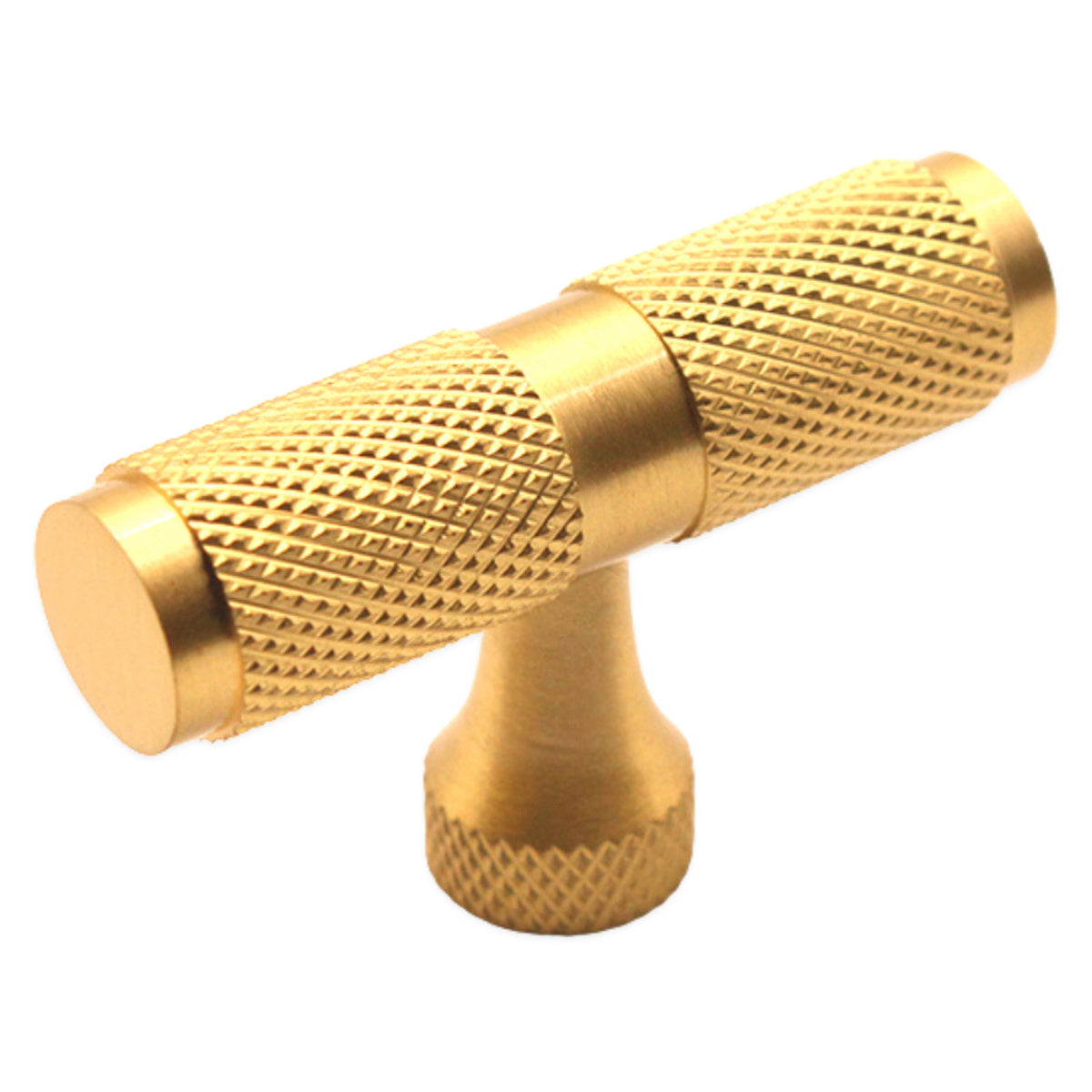 KNURLED T BAR CUPBOARD PULL 13x33x50 SBR by Spira Brass