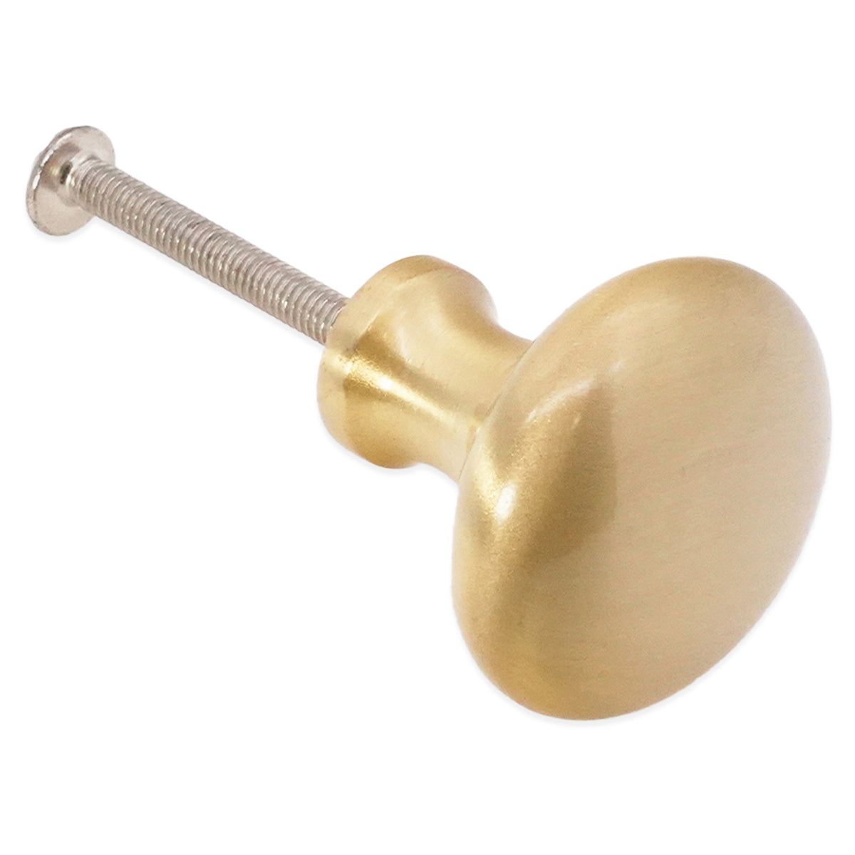 MUSHROOM CUPBOARD KNOB 32x32x32 SBR by Spira Brass