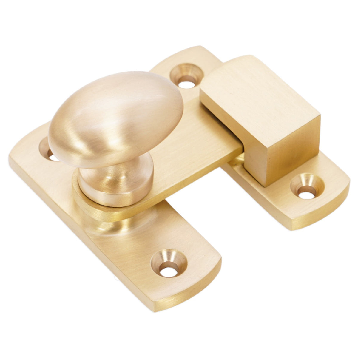 OVAL CUPBOARD LATCH 40x55x50 SBR by Spira Brass