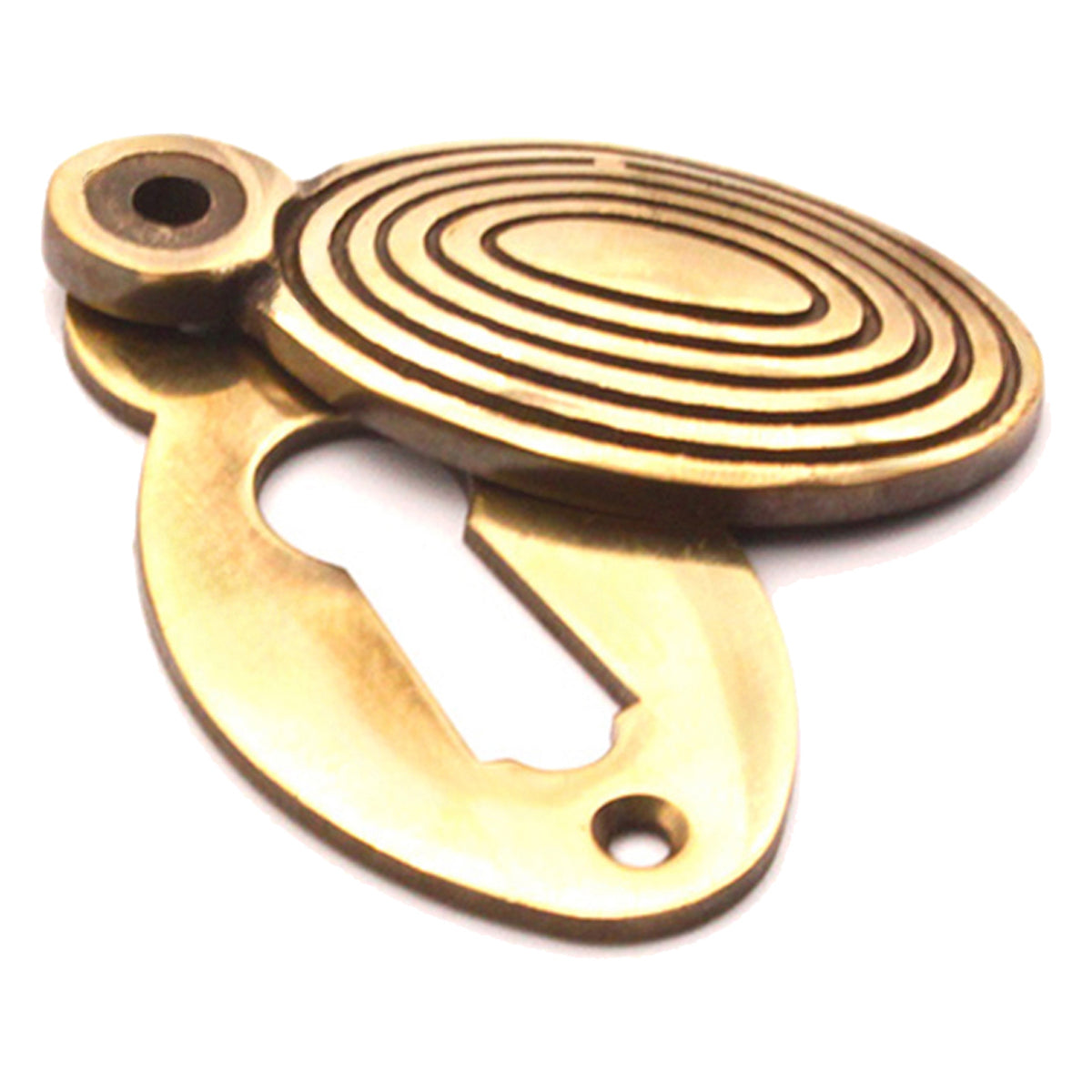 OVAL BEEHIVE ESCUTCHEON 55x28 AGBR by Spira Brass