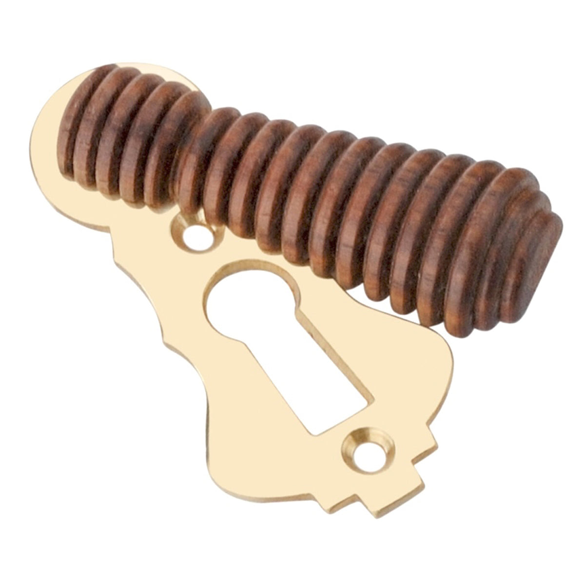 ROSEWOOD BEEHIVE ESCUTCHEON 58x25 AGBR by Spira Brass
