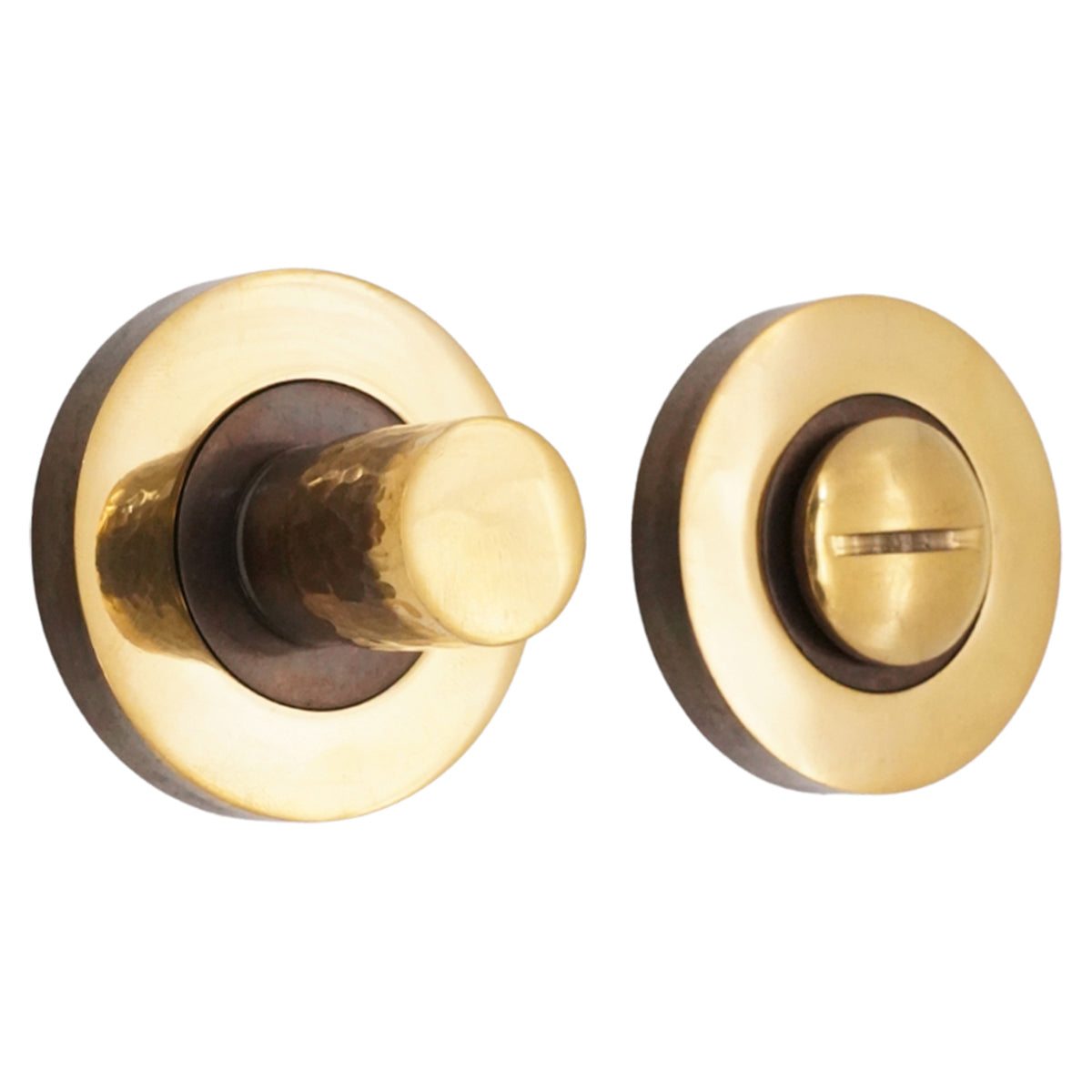 HAMMERED KNURLMOND THUMB TURN & RELEASE 28x50x50 AGBR by Spira Brass
