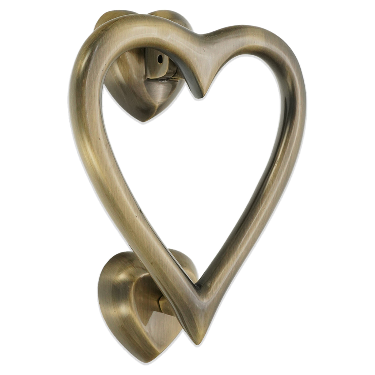 HEART DOOR KNOCKER 135x110 ABR by Spira Brass
