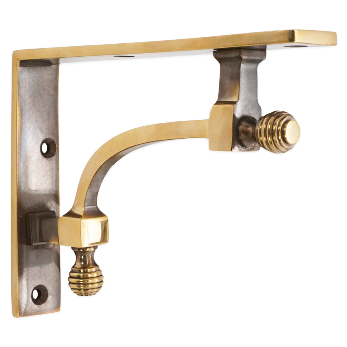 BEEHIVE SMALL SHELF BRACKET PR 25x120x160 AGBR by Spira Brass