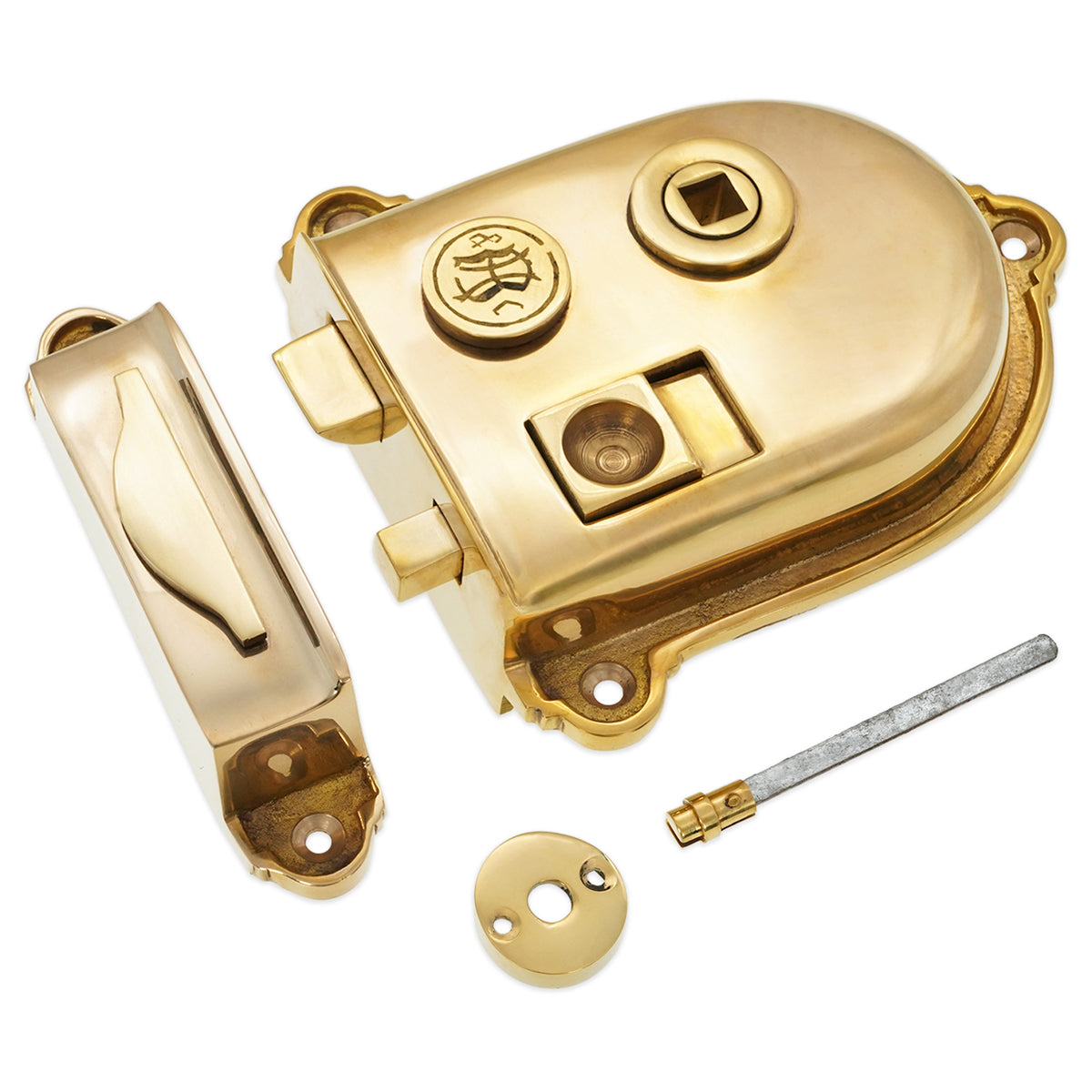 CROMWELL RIM LATCH 108x27x123 PBR by Spira Brass