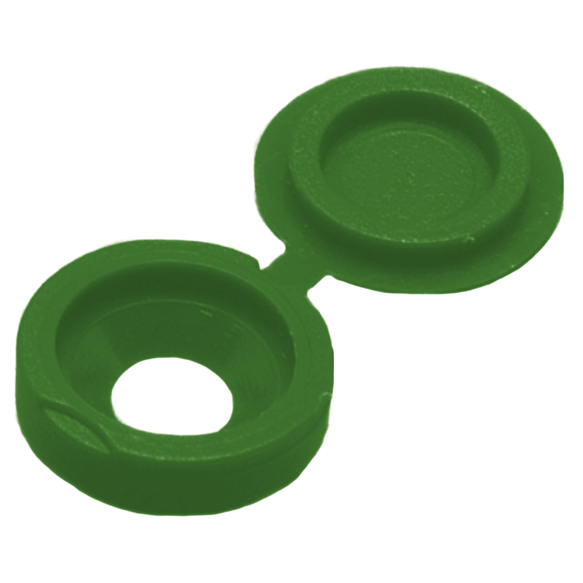 HINGED SCREW CAP SMALL 6-10 DARK GREEN BX1000