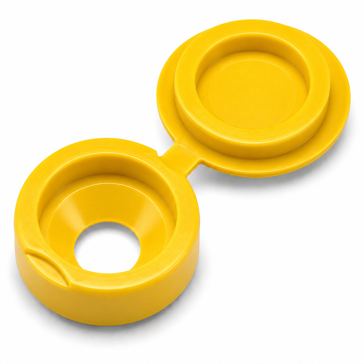HINGED SCREW CAP SMALL 6-10 YELLOW BX1000 by ABISHOT MOULDINGS LTD