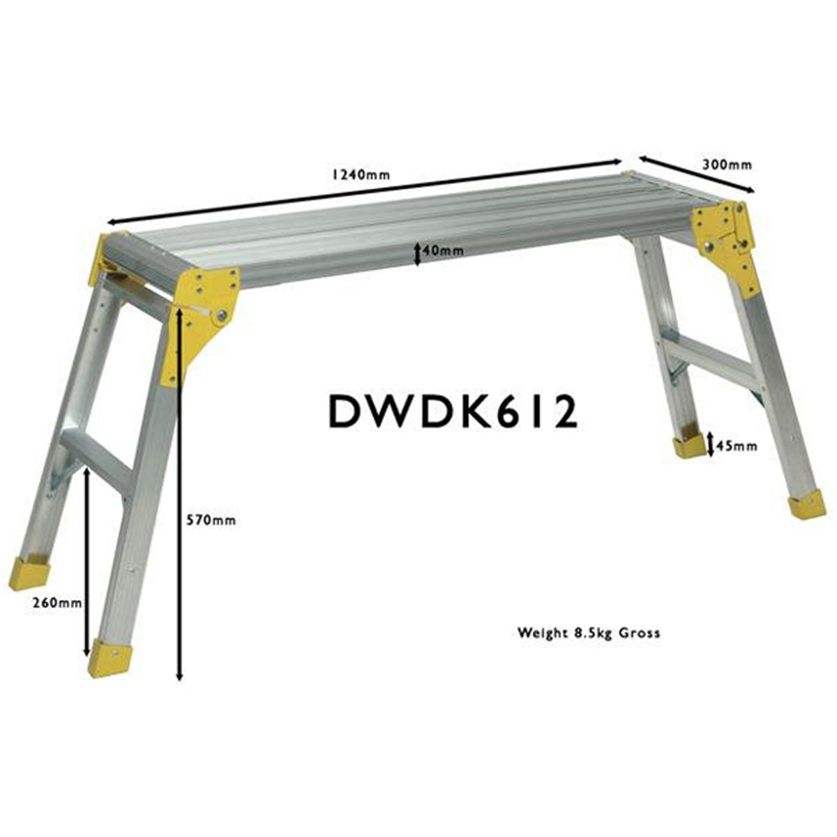 WORKSTAND 1240x570x300 ALU/YELLOW