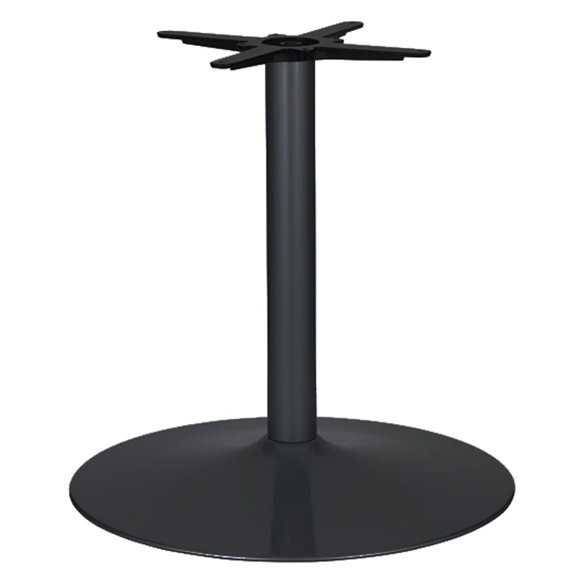 VANCOUVER TRUMPET BASE POSEUR COLUMN 1100 BLK by EUROFIT FURNITURE FITTINGS