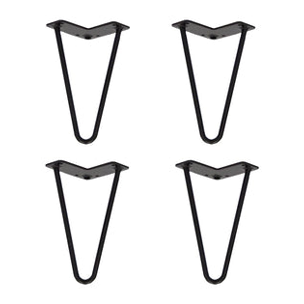 HAIRPIN TABLE LEG 2ROD LOW COFFEE TABLE 02.73KG D10x300 BLK SET4 by EUROFIT FURNITURE FITTINGS