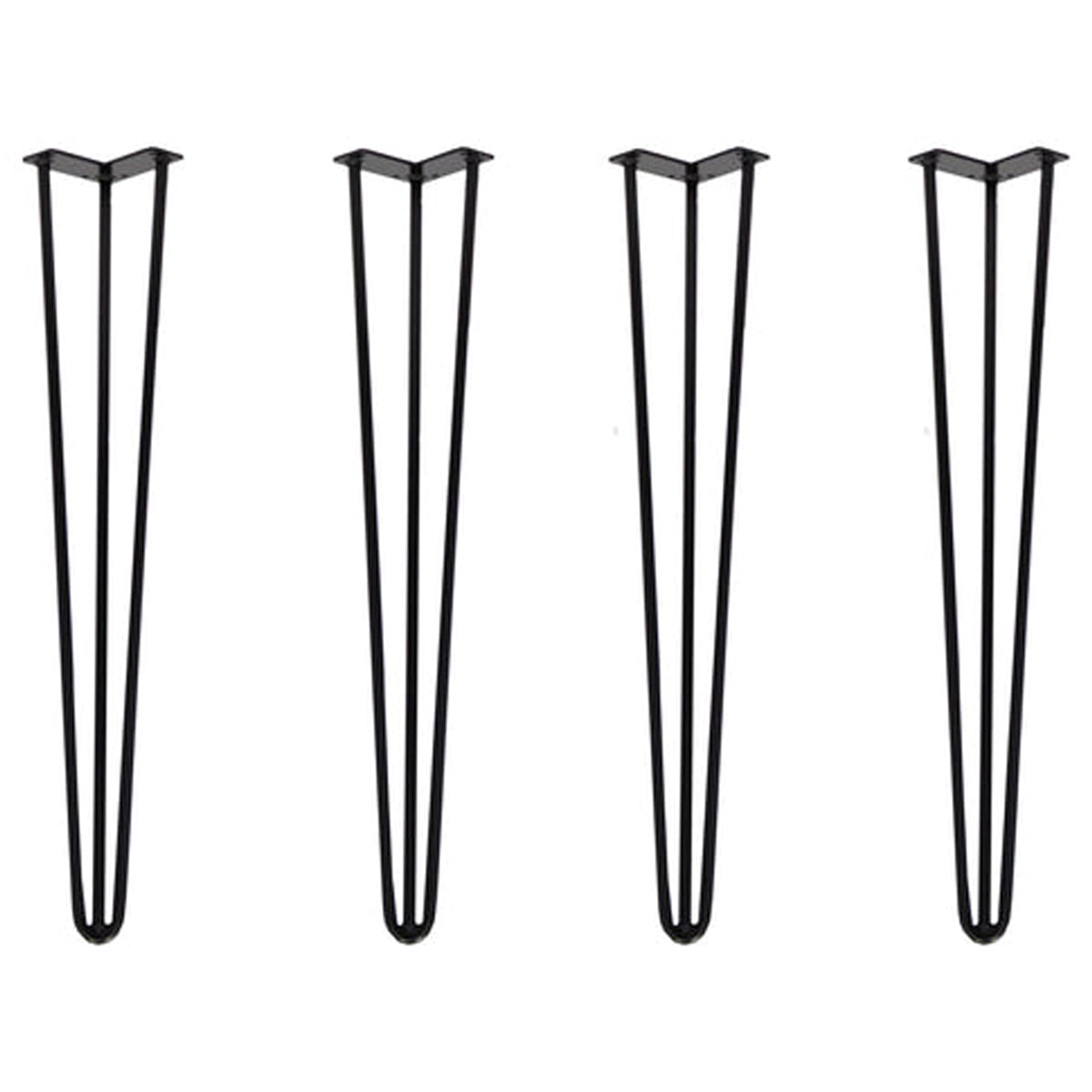 HAIRPIN TABLE LEG 3ROD DESK/DINING TABLE 08.80KG D12x710 CLR SET4 by EUROFIT FURNITURE FITTINGS