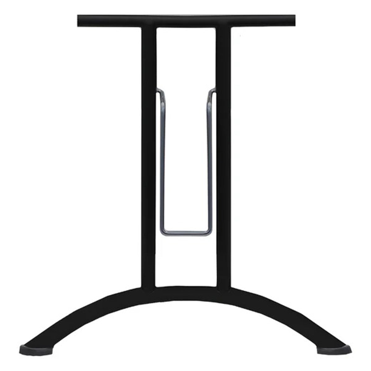 FOLDING TABLE FRAME CURVED FOOT 150KG 690x590 BLK by EUROFIT FURNITURE FITTINGS