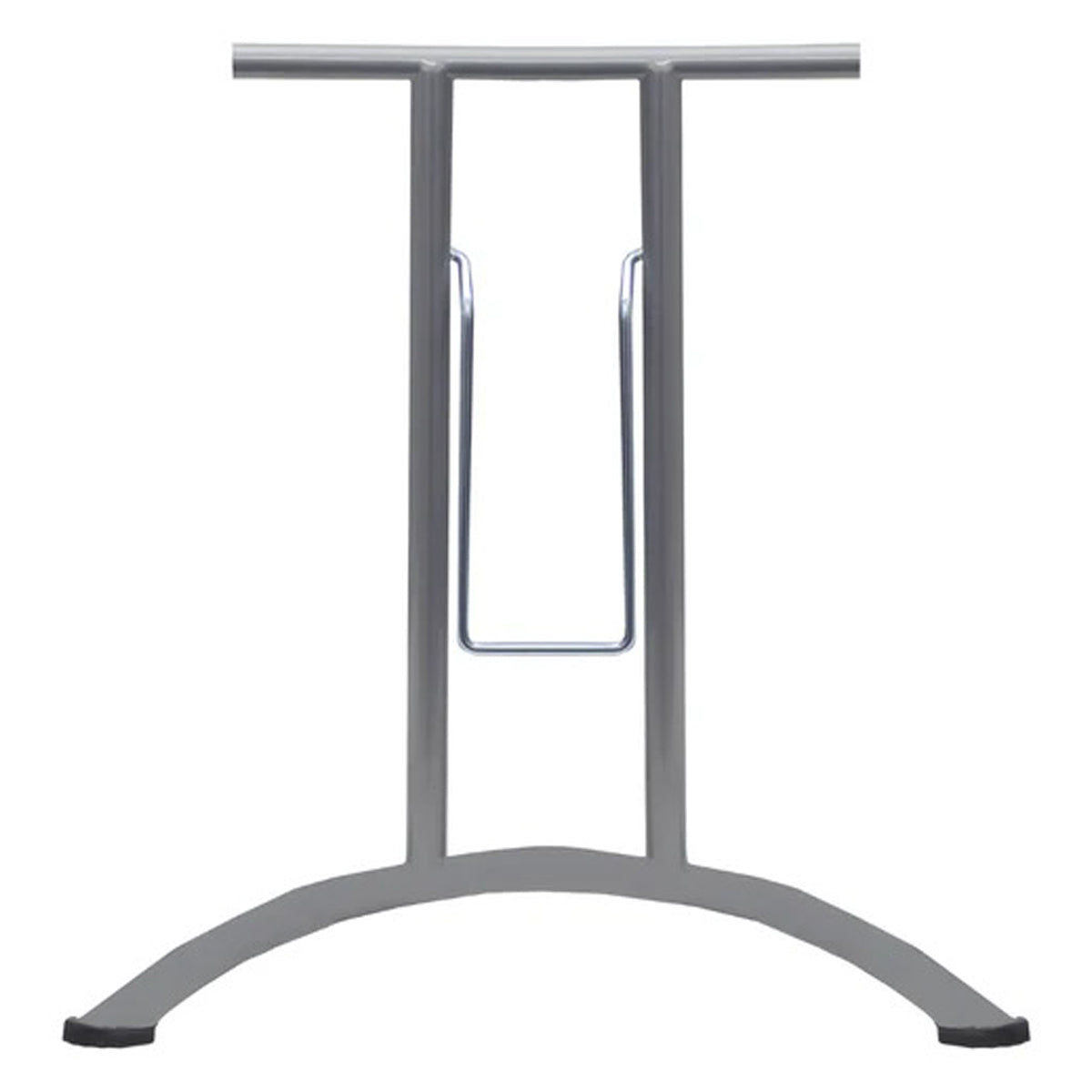 FOLDING TABLE FRAME CURVED FOOT 150KG 690x590 SLV by EUROFIT FURNITURE FITTINGS