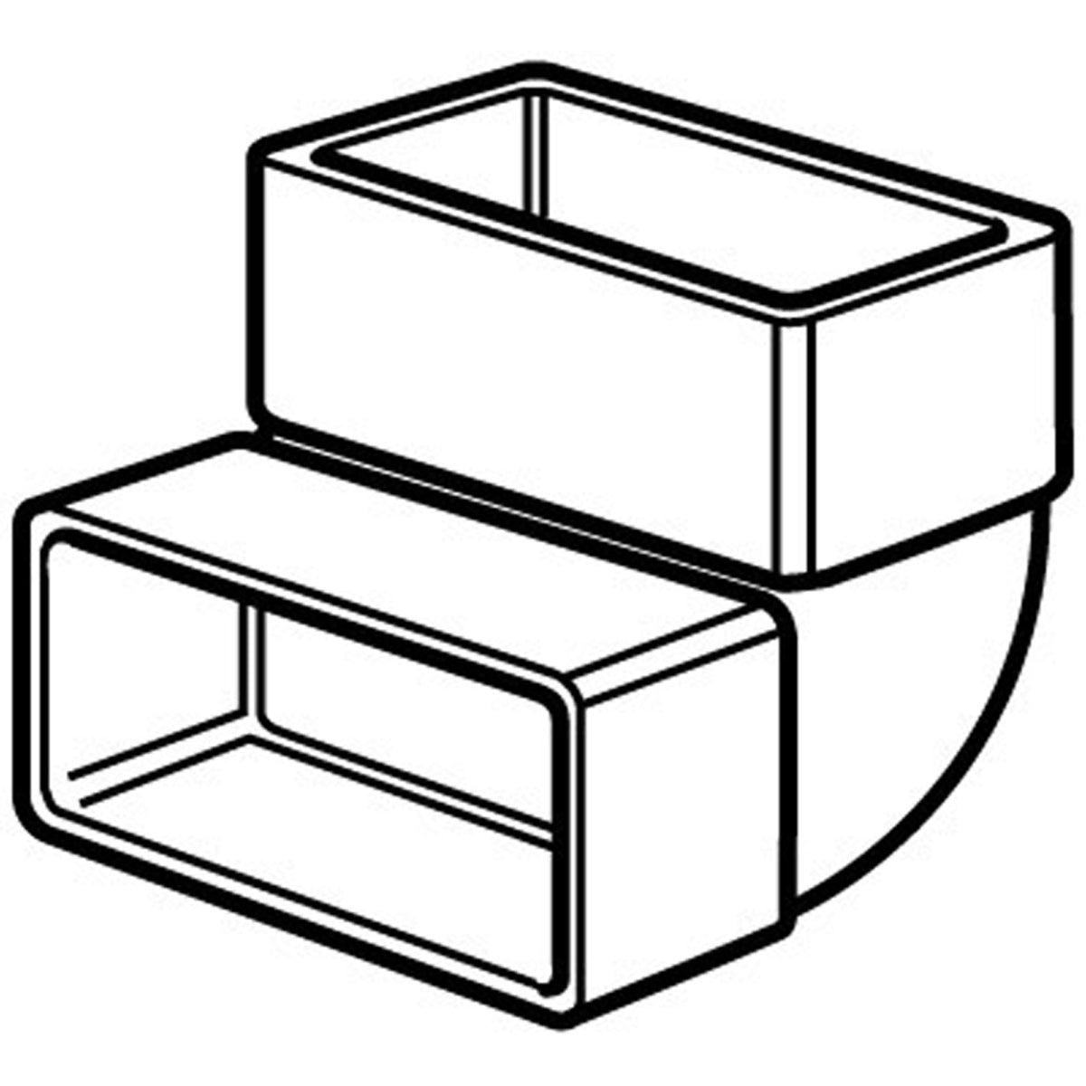 SYS100 90deg BEND VERTICAL WHI – V060