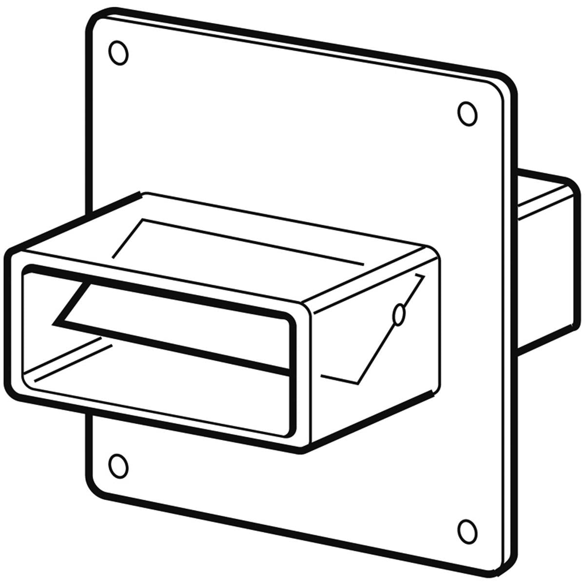 SYS100 DAMPER VALVE WALL PLATE