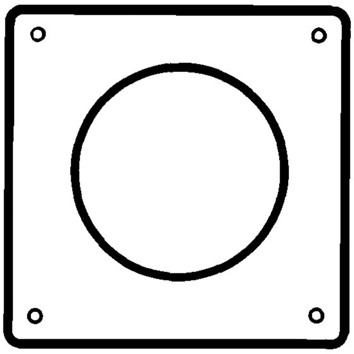 EASIPIPE150 BACKPLATE FOR VENTS by DOMUS VENTILATION