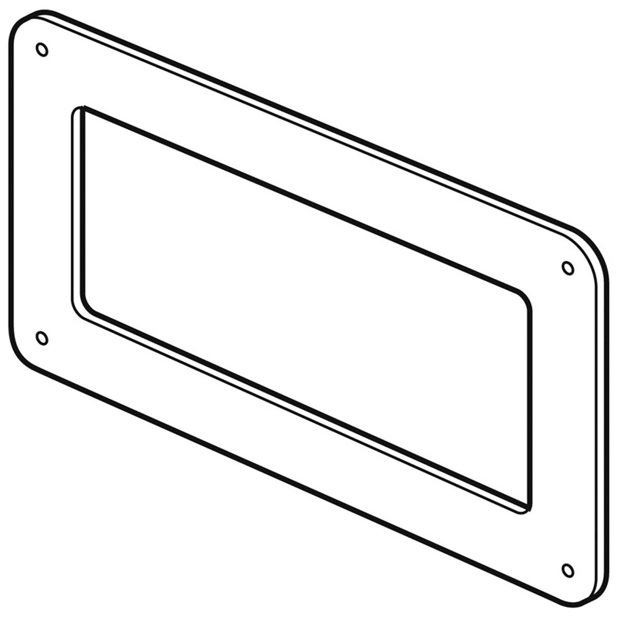 Duct Wall Plate Megaduct 220x90mm White
