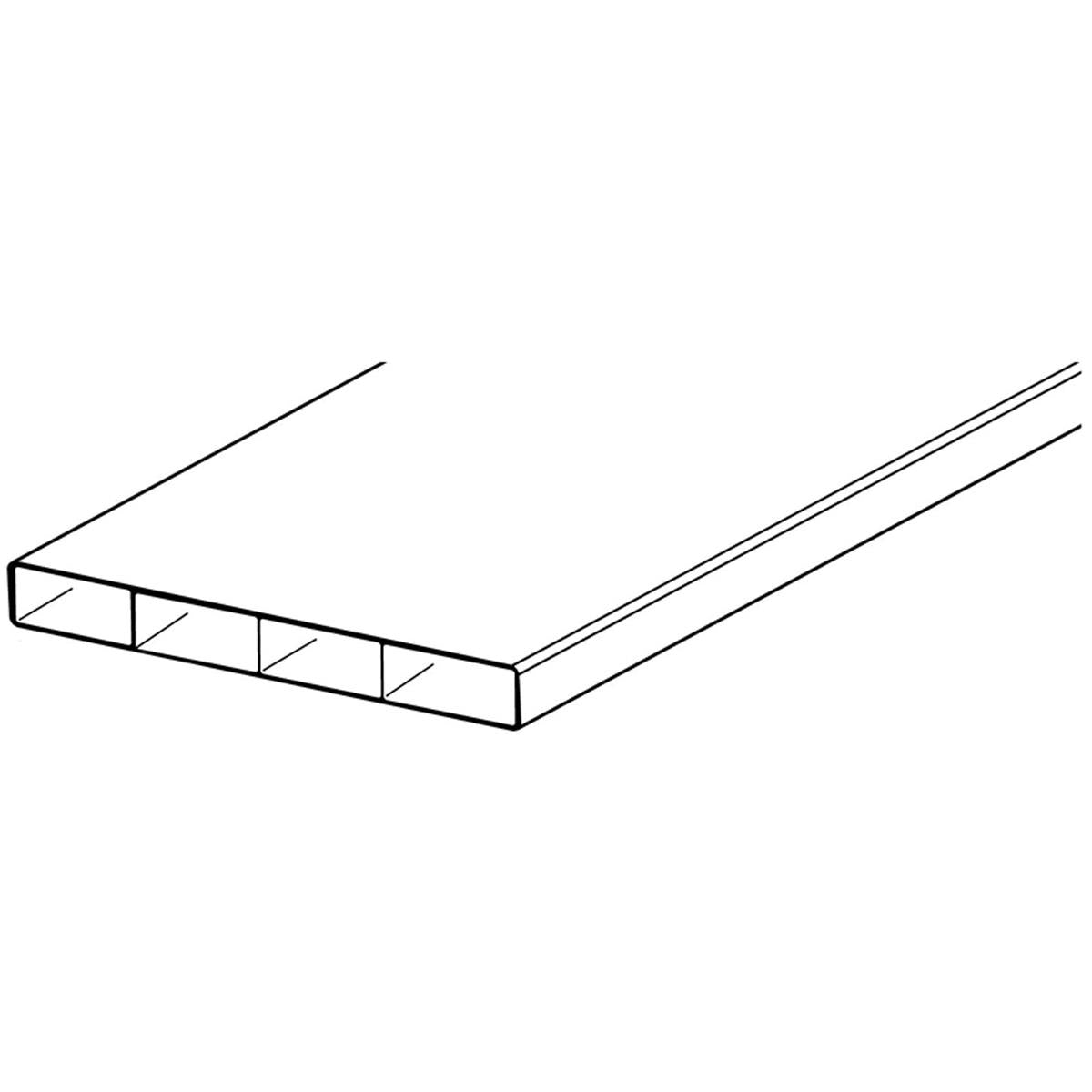 Polyvent225 Flat Channel Rigid Ducting 1500mm White