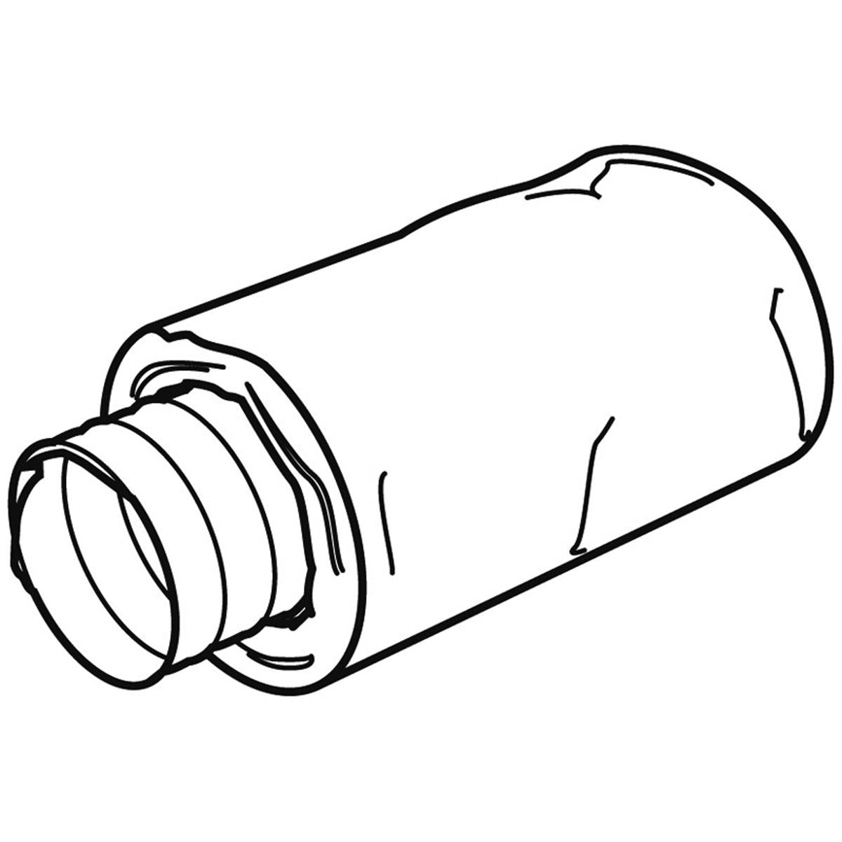 System100 Round Insulated Aluminium Hose Ø100x10000mm White