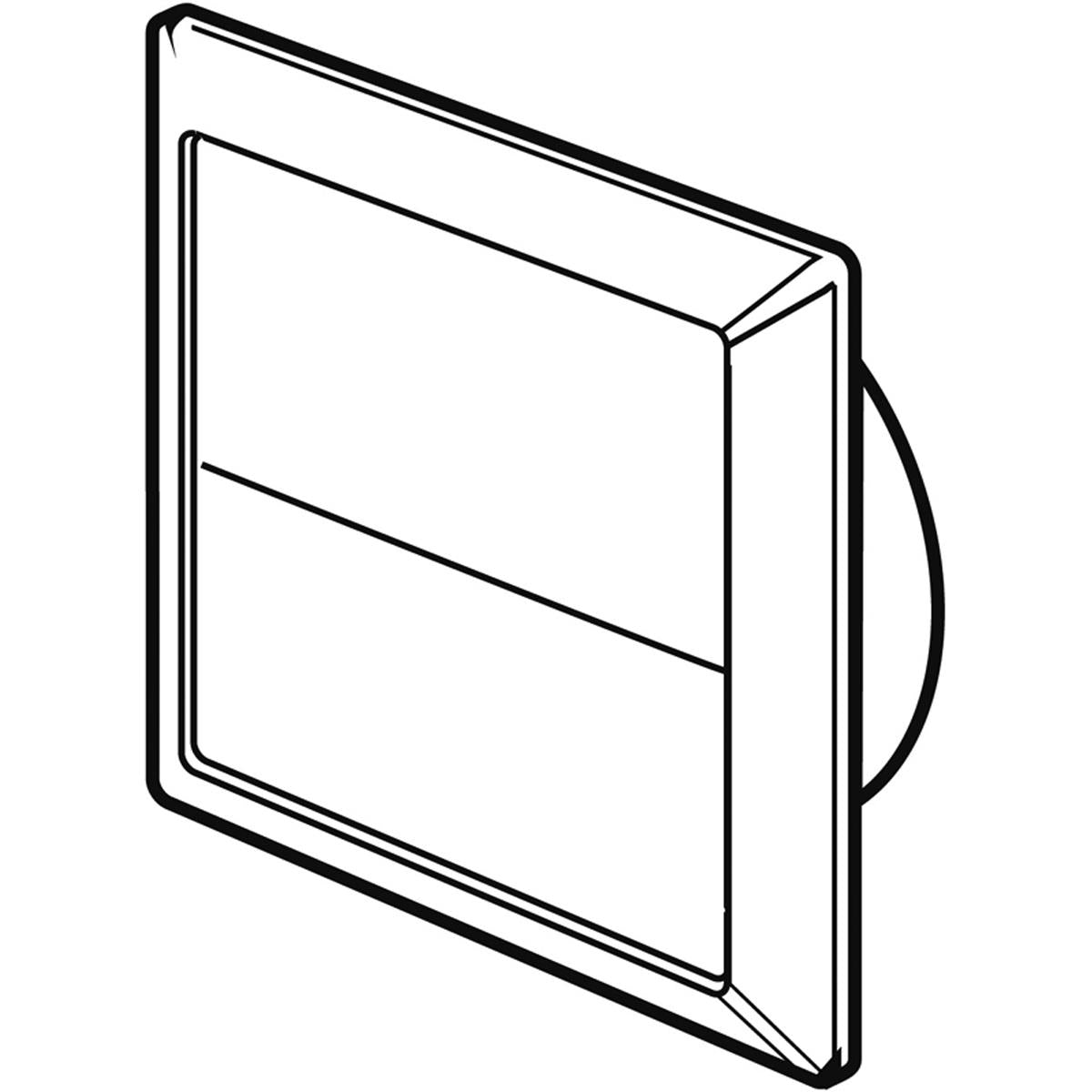 SYS100 WALL OUTLET+GRV FLAP D100 TE by DOMUS VENTILATION