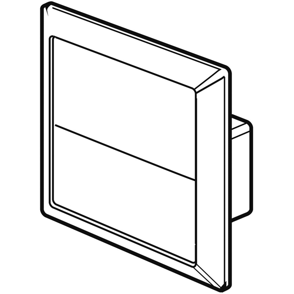 SYS100 WALL OUTLET+GRAV FLAP WHI – V4901