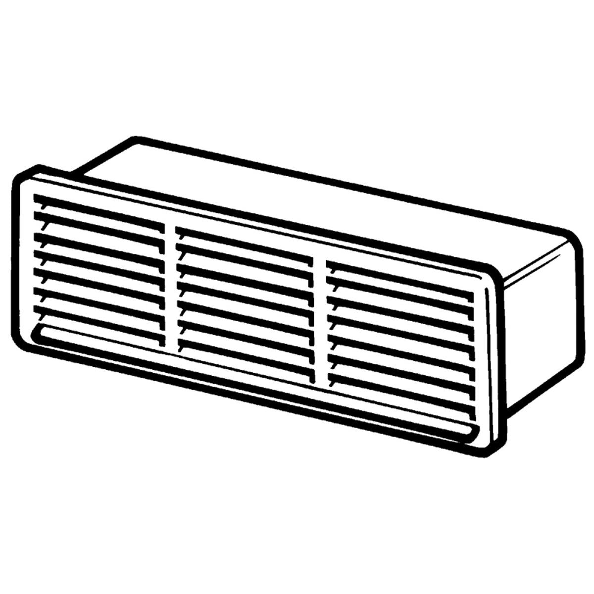 AIRBRICK+DAMPER HORZ 204x60 BRN