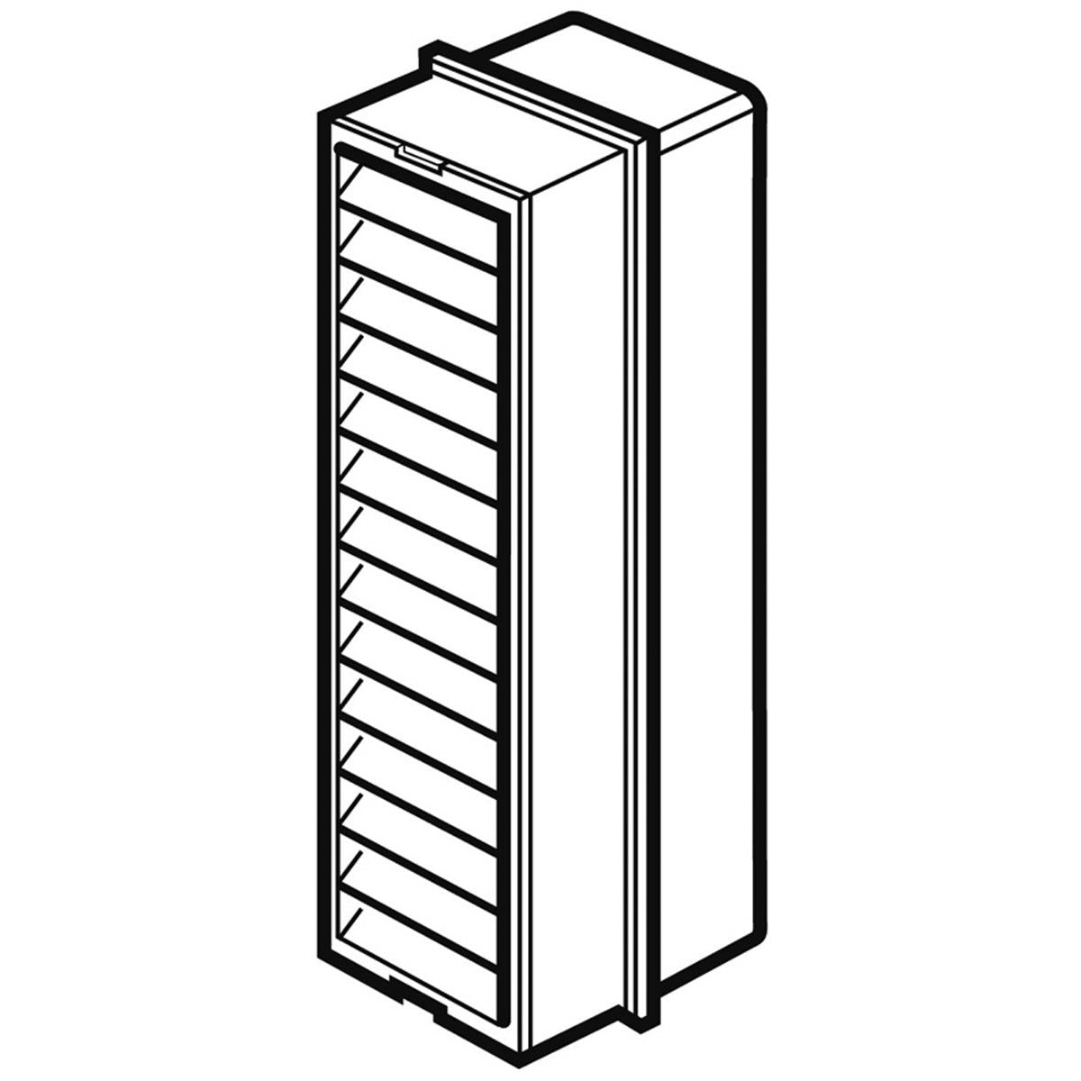 Airbrick Horizontal 210x65mm White