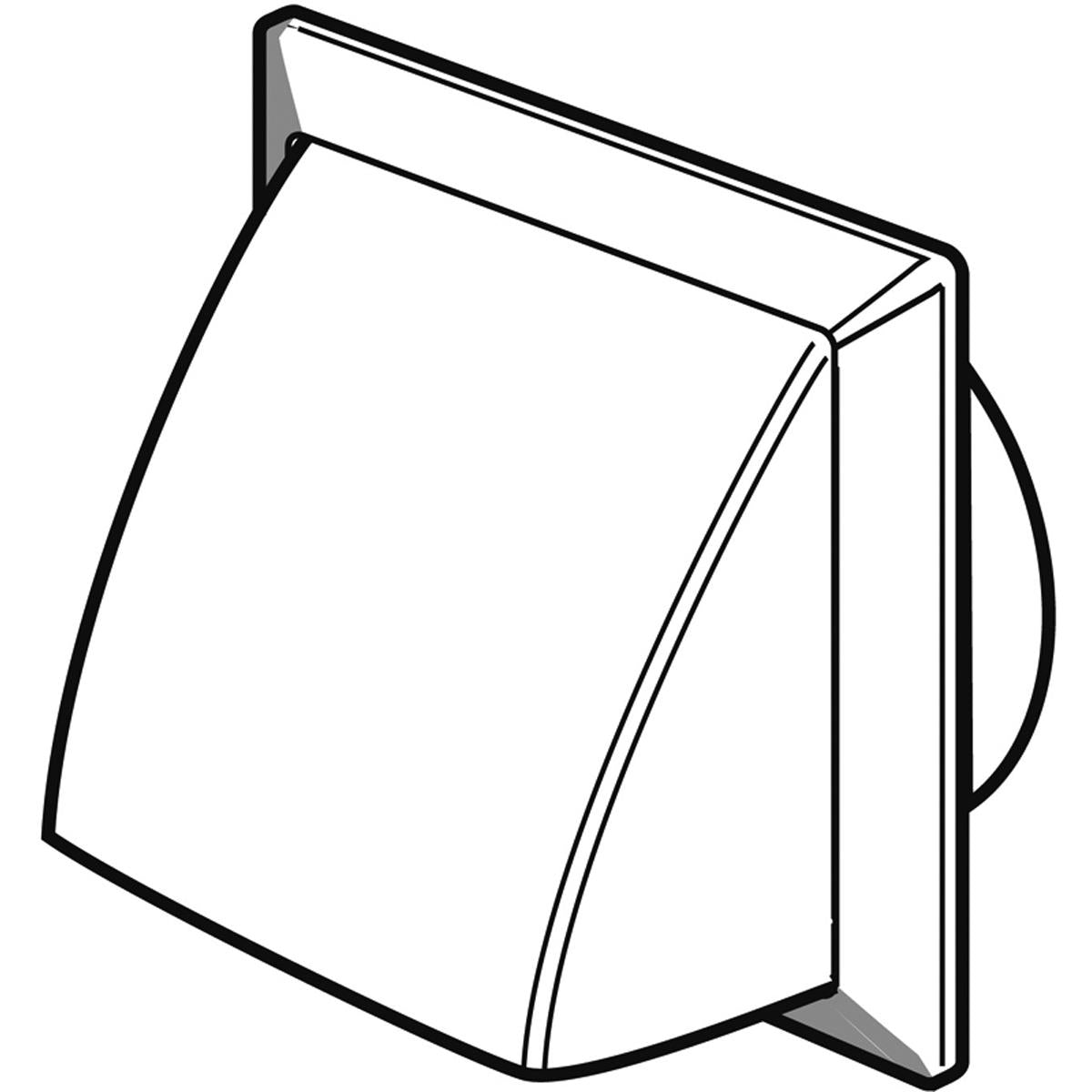 SYS150 VENT COWL+DAMP D150 WHITE