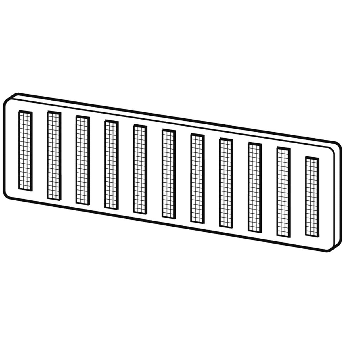 FLAT ADJ VENT 171x271x13 PL/WHITE