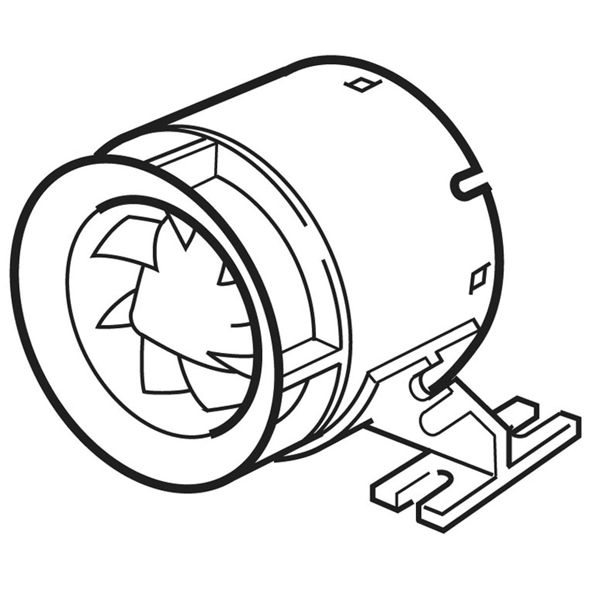 Duct Fan with Timer Ø100mm White