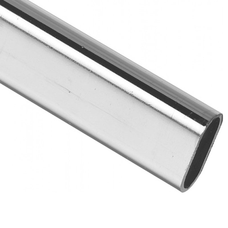 OVAL HANGING RAIL 30x15x2500 H/DUTY CHROME