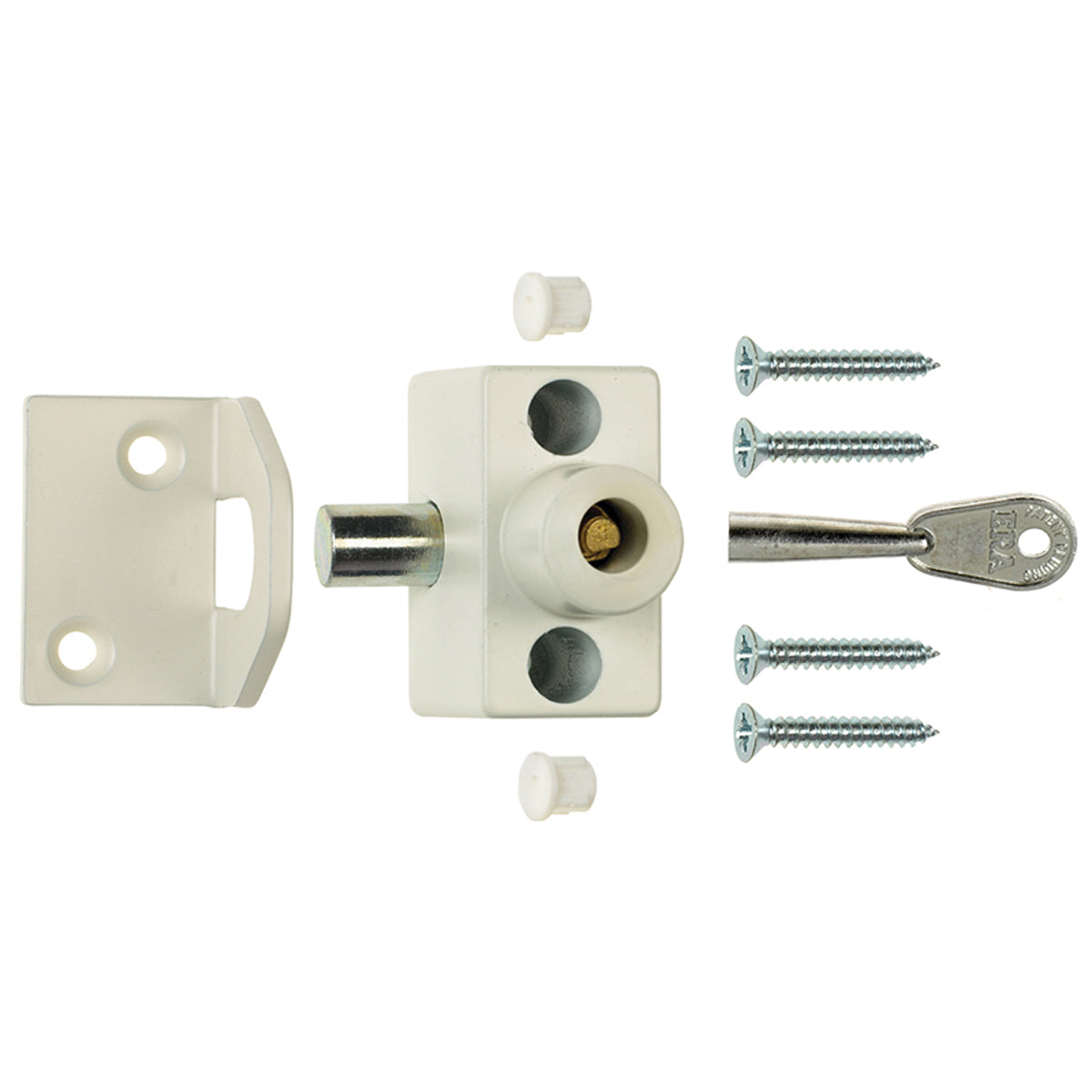ERA SASH WINDOW BOLT STD KEY WHI