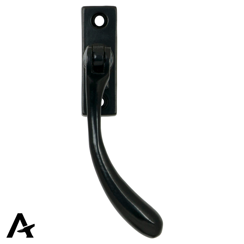 SLIM PEARDROP ESPAGNOLETTE RH 124x18x35 BLK
