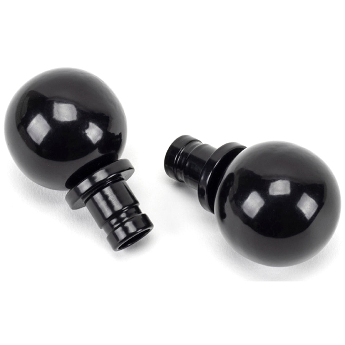 CURTAIN FINIAL BALL PR 42x45 BLK