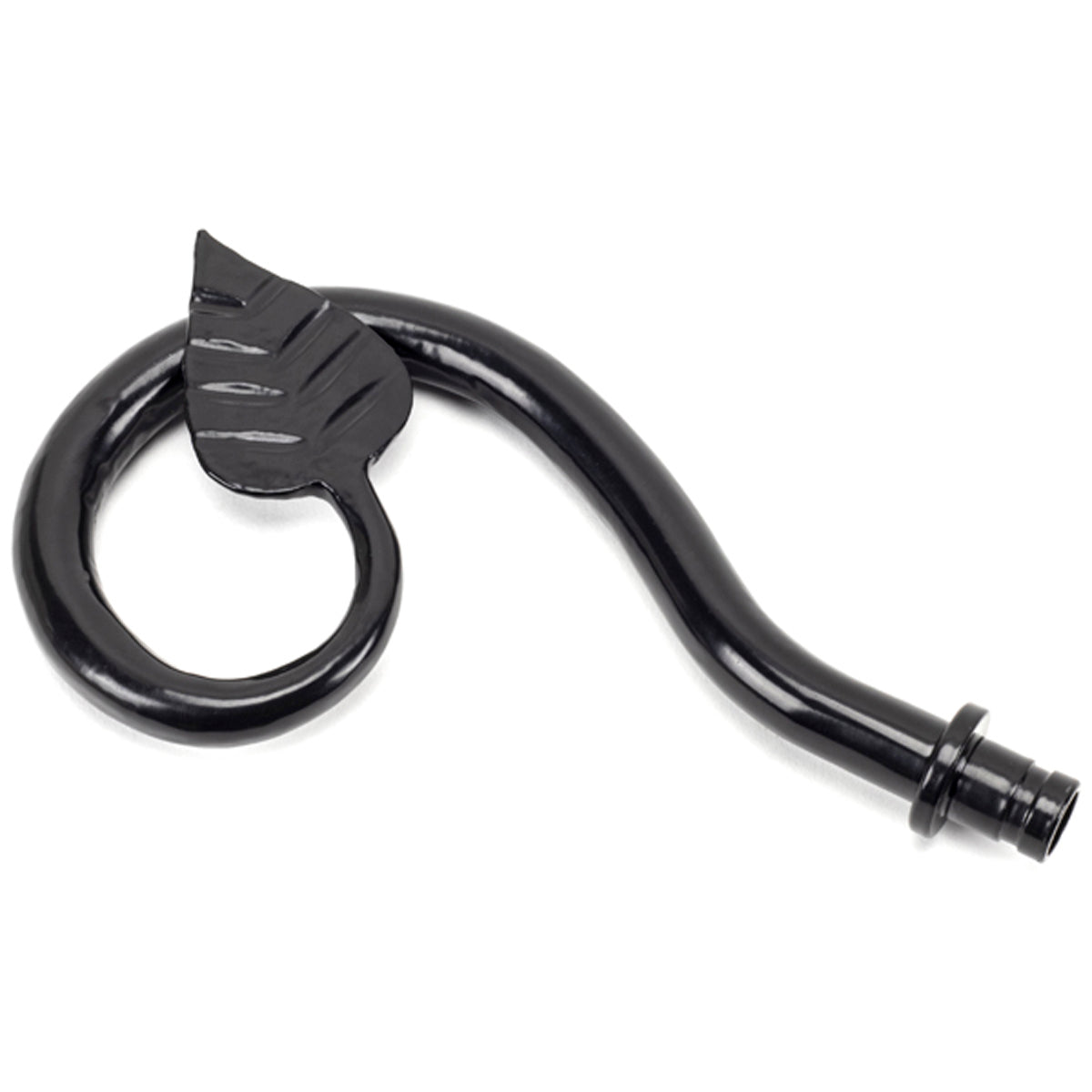 CURTAIN FINIAL LEAF PR 175x110 BLK