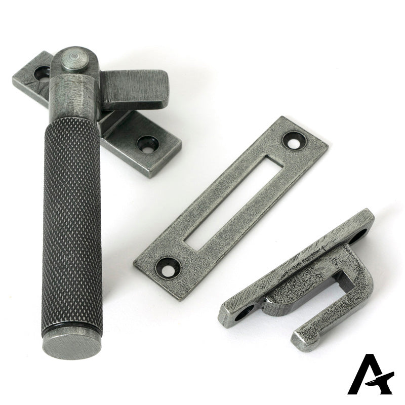 BROMPTON LOCKING FASTENER LH 130x17x38 PEW by MARCHES (ANVIL) ARCHITECTURAL HARDWARE