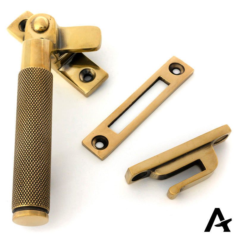 BROMPTON LOCKING FASTENER LH 130x17x38 AGBR - 52115 by MARCHES (ANVIL) ARCHITECTURAL HARDWARE