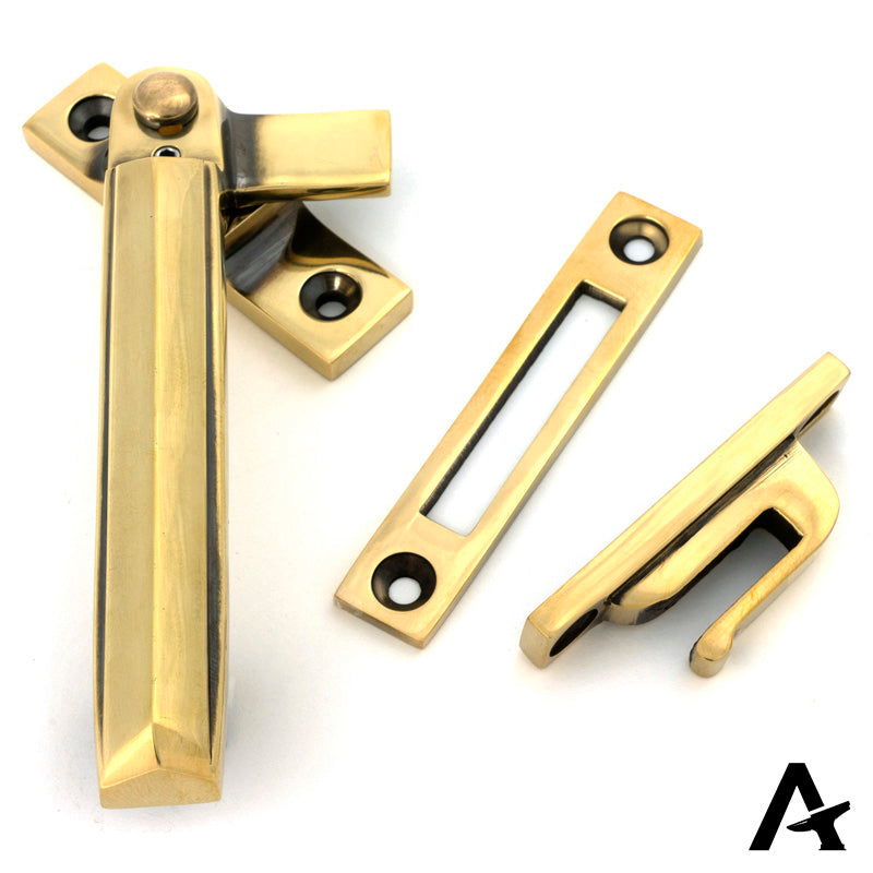 ART DECO LOCKING FASTENER LH 130x17x33 AGBR - 51914 by MARCHES (ANVIL) ARCHITECTURAL HARDWARE