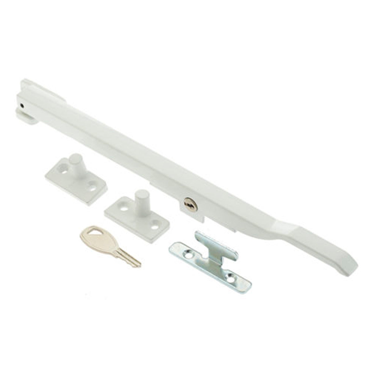 ECLIPSE LOCKING CASEMENT STAY MODERN PATTERN 254 WHI