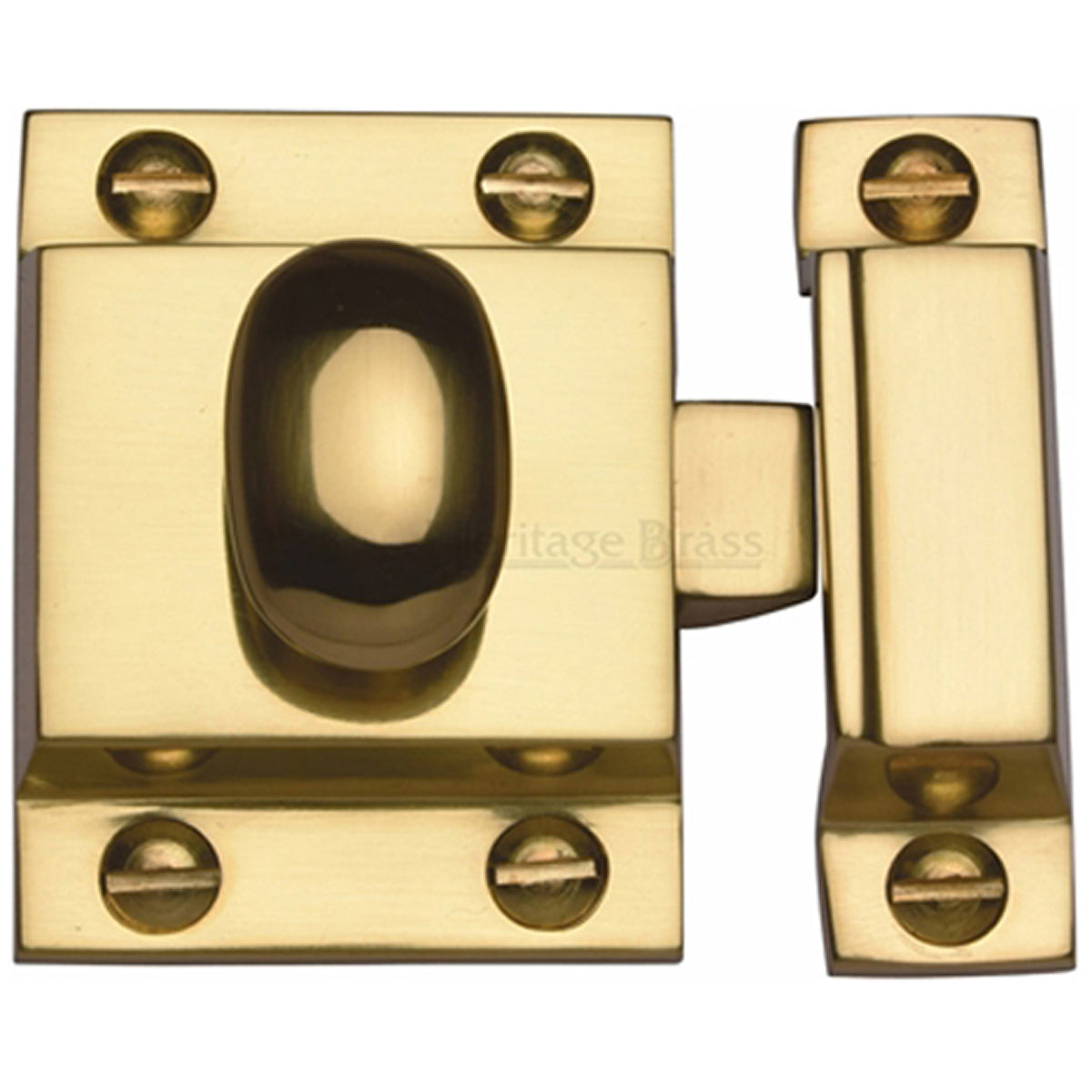 CUPBOARD LATCH OVAL TURN PBR